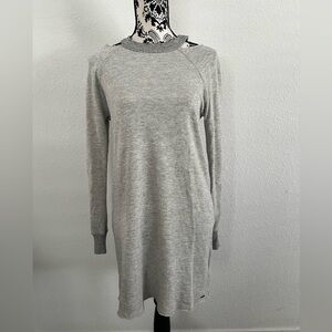n:PHILANTHROPY Gray Long Sleeve sweatshirt Dress xs